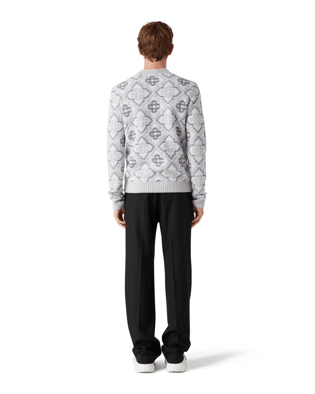 CASABLANCA - PULL EN TRICOT MONOGRAMME Gris - Lothaire
