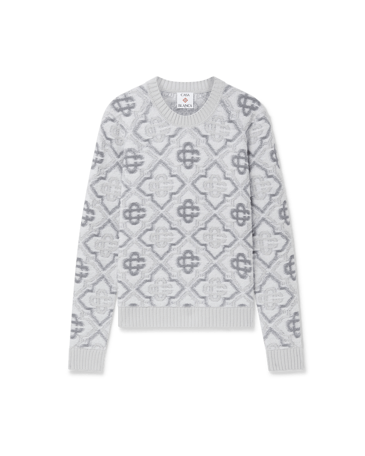 CASABLANCA - PULL EN TRICOT MONOGRAMME Gris - Lothaire