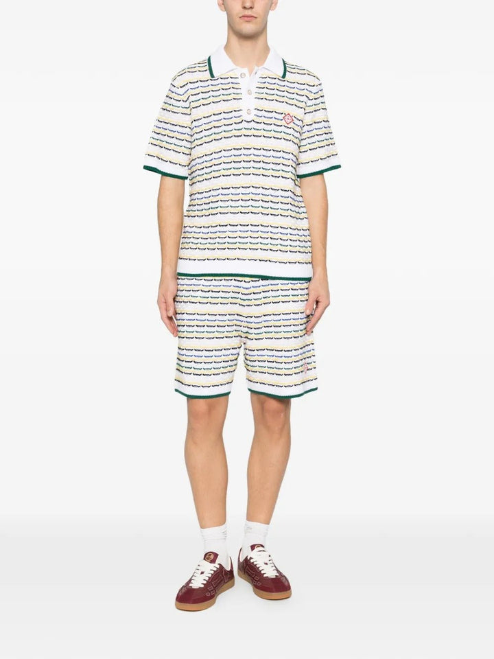 CASABLANCA - Short à Motif Géométrique Blanc - Lothaire