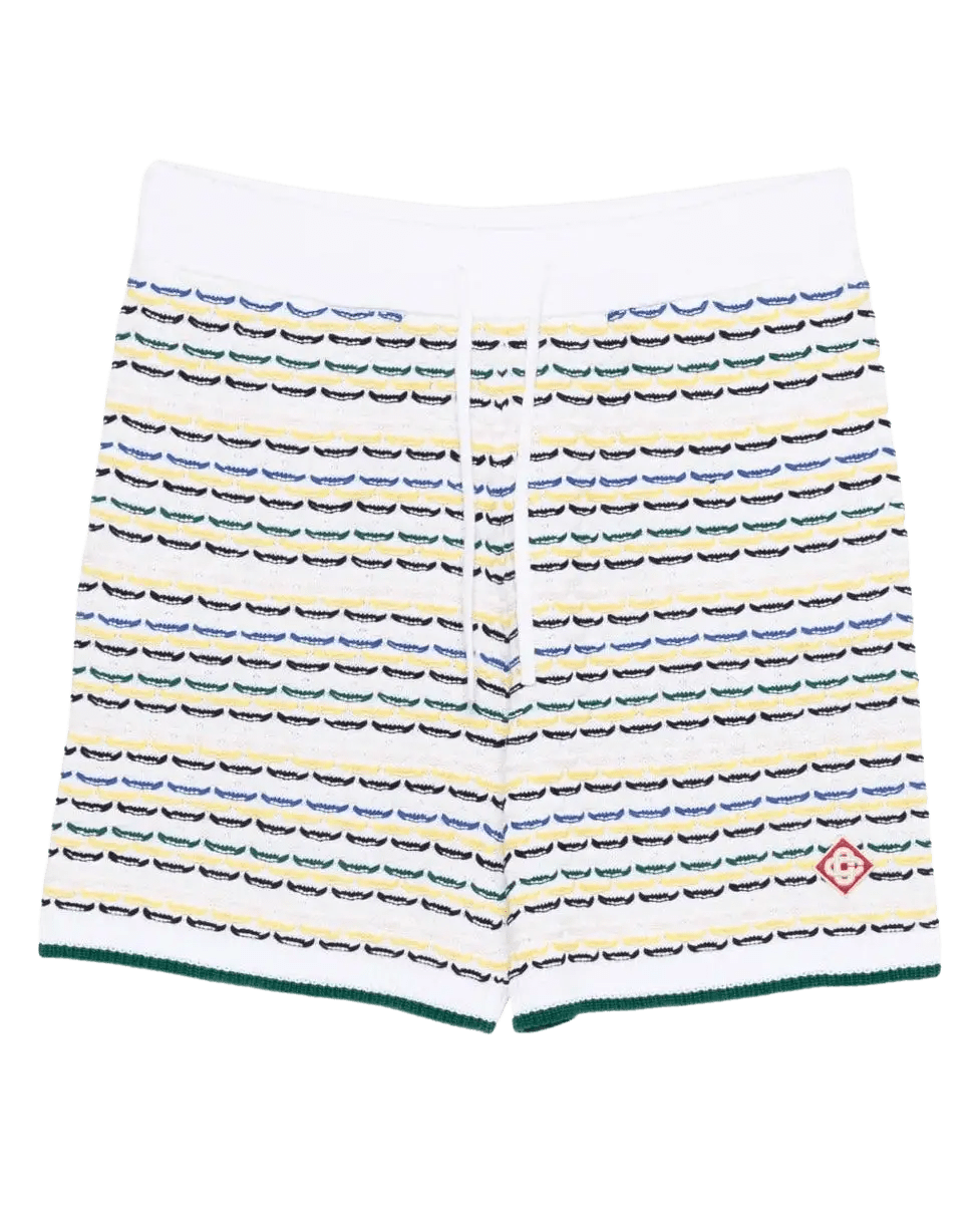 CASABLANCA - Short à Motif Géométrique Blanc - Lothaire