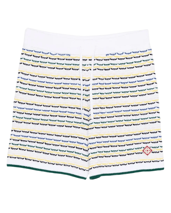 CASABLANCA - Short à Motif Géométrique Blanc - Lothaire