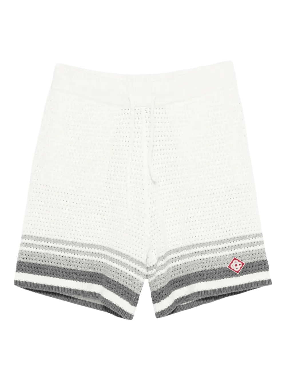 CASABLANCA - Short en Crochet à Rayure Blanc - Lothaire