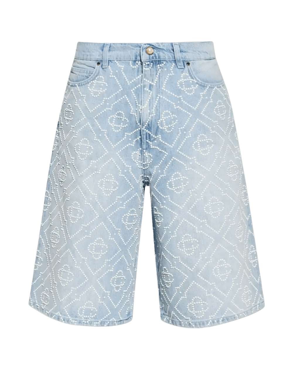 CASABLANCA - short en jean à monogramme en perles - Lothaire