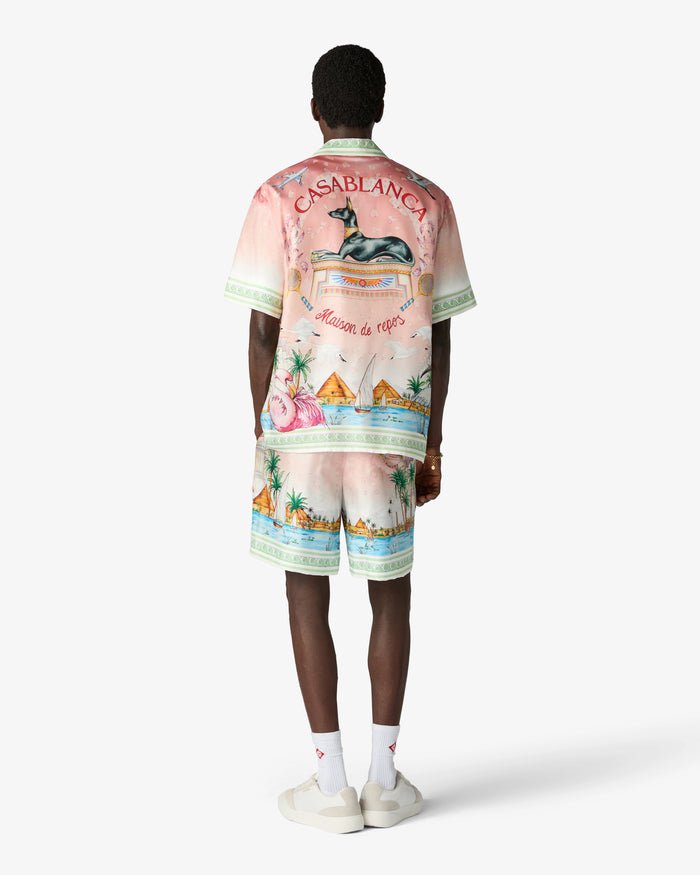 CASABLANCA - Short en Soie Ethereal Rose - Lothaire