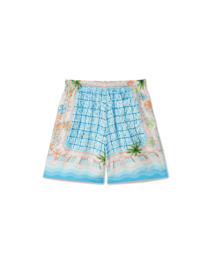 CASABLANCA - SHORT EN SOIE LE PLONGEON Bleu - Lothaire