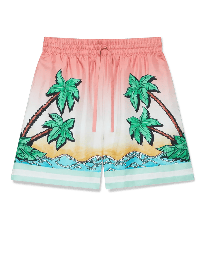 CASABLANCA - Short en soie Tennis Club Rose - Lothaire