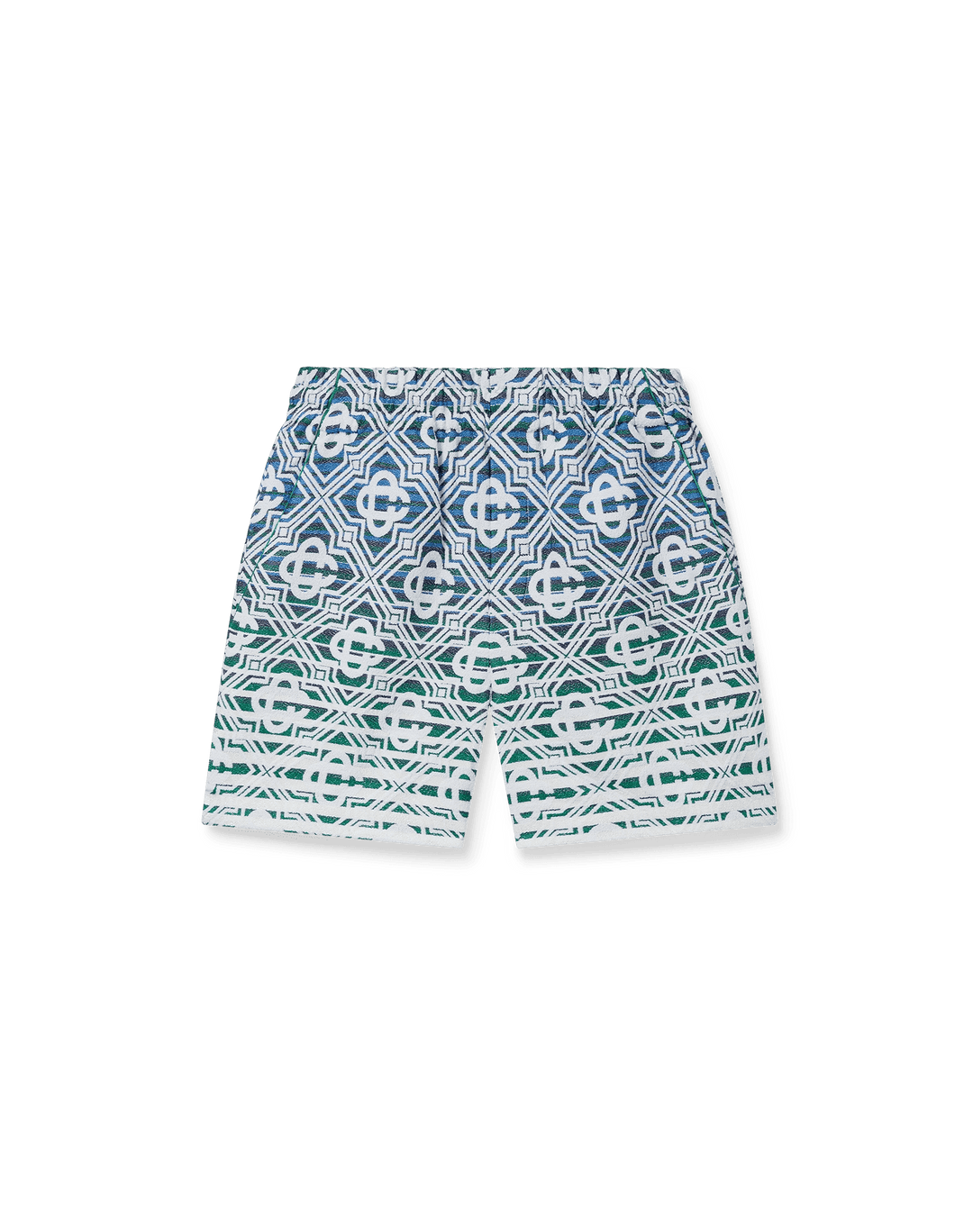 CASABLANCA - SHORT EN TISSU ÉPONGE DÉGRADÉ MONOGRAMME Bleu - Lothaire
