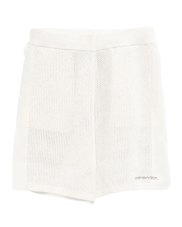 CASABLANCA - Shorts embroidered mesh Blanc - Lothaire