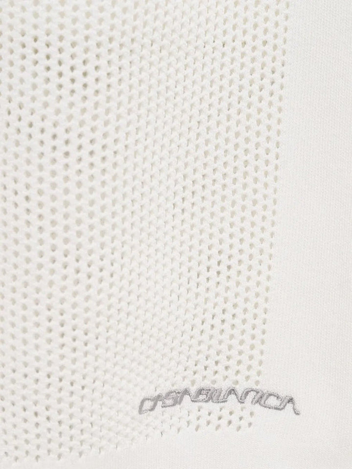 CASABLANCA - Shorts embroidered mesh Blanc - Lothaire