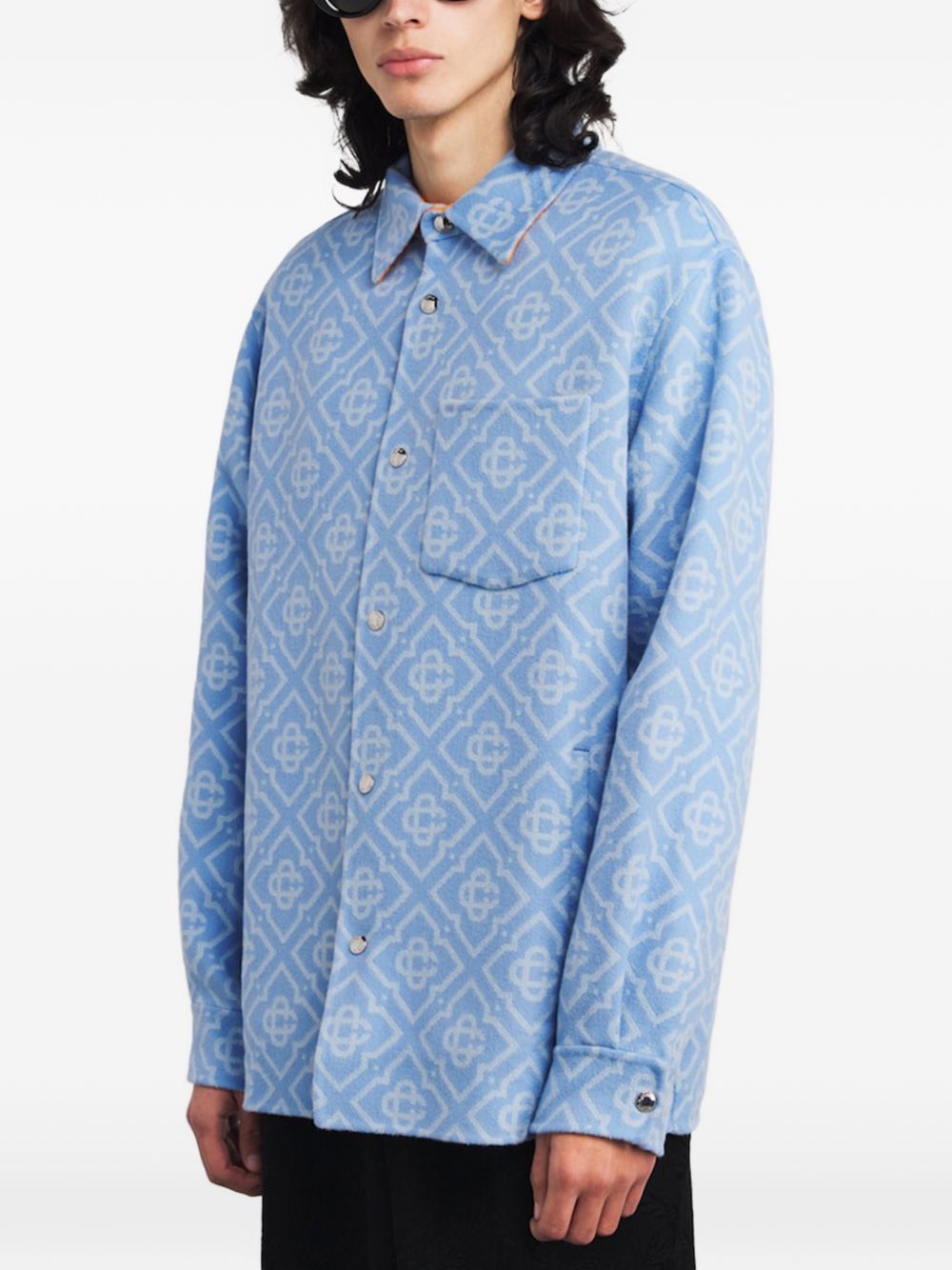 CASABLANCA - Surchemise Monogramme Bleu Clair - Lothaire