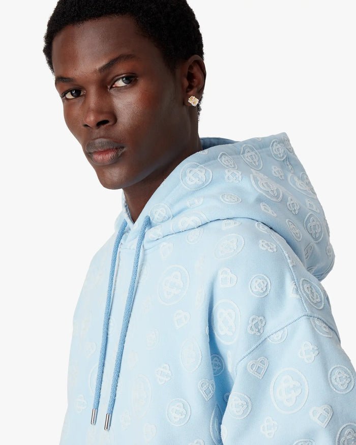 CASABLANCA - Sweat à capuche Applique à monogramme Bleu - Lothaire