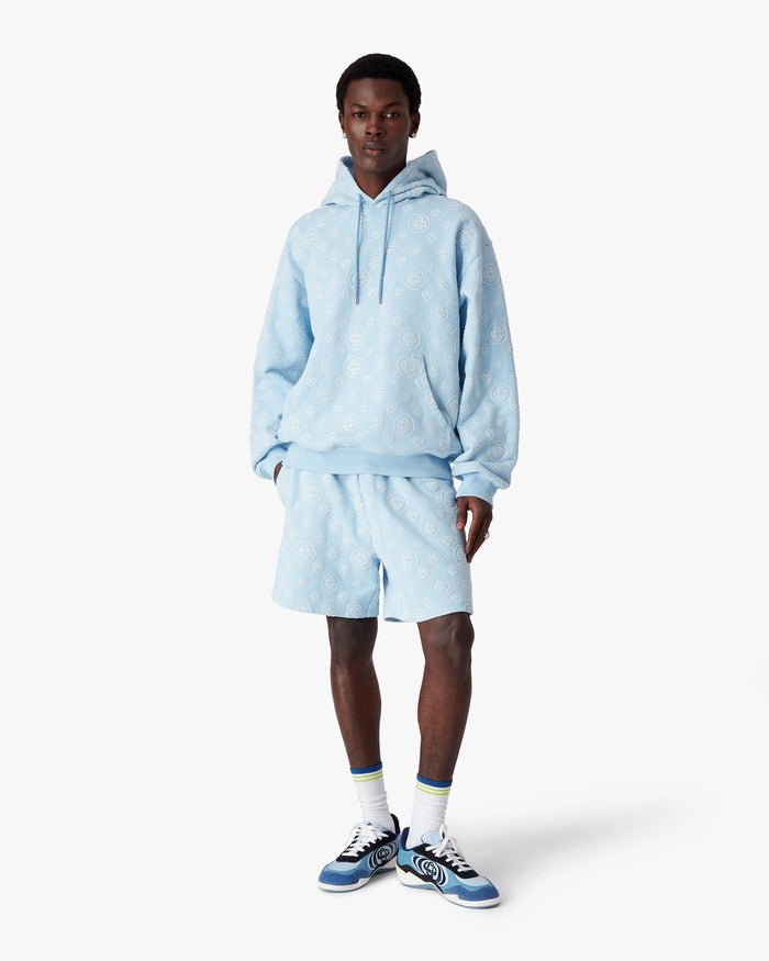 CASABLANCA - Sweat à capuche Applique à monogramme Bleu - Lothaire