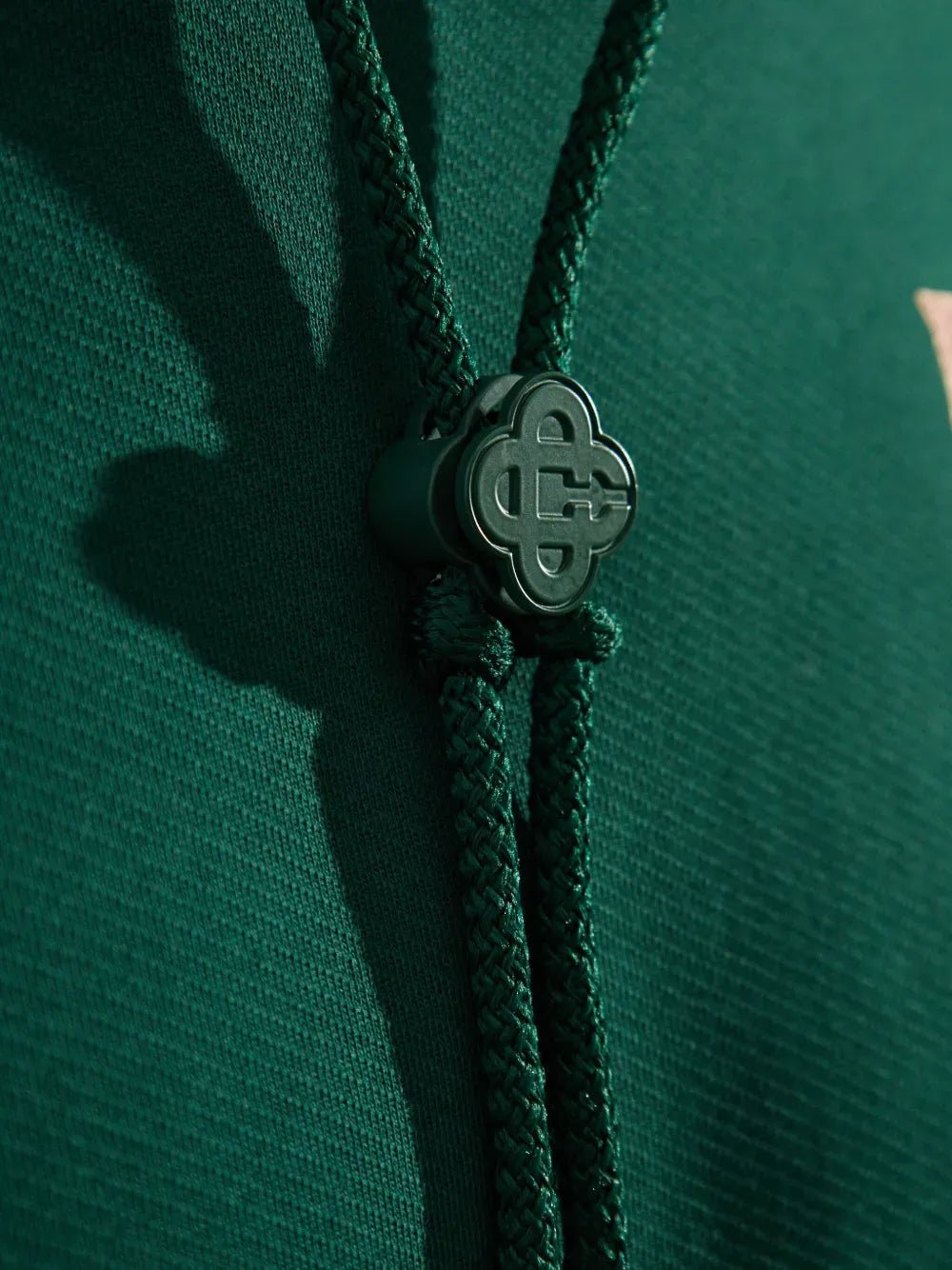 CASABLANCA - Sweat à capuche vert green loopback - Lothaire