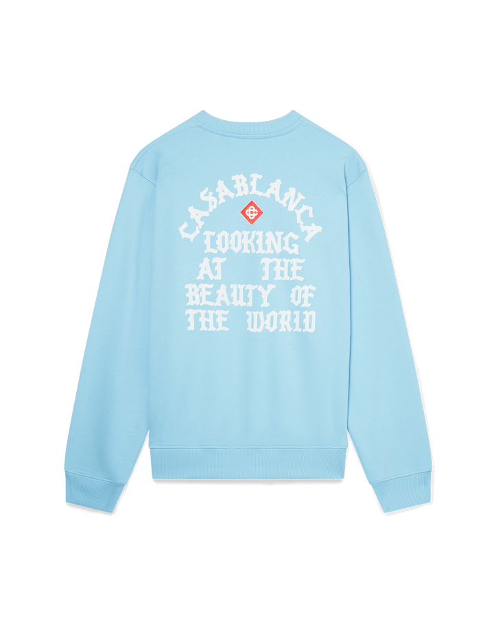 CASABLANCA - SWEAT - SHIRT Beauty of The World Bleu ciel - Lothaire