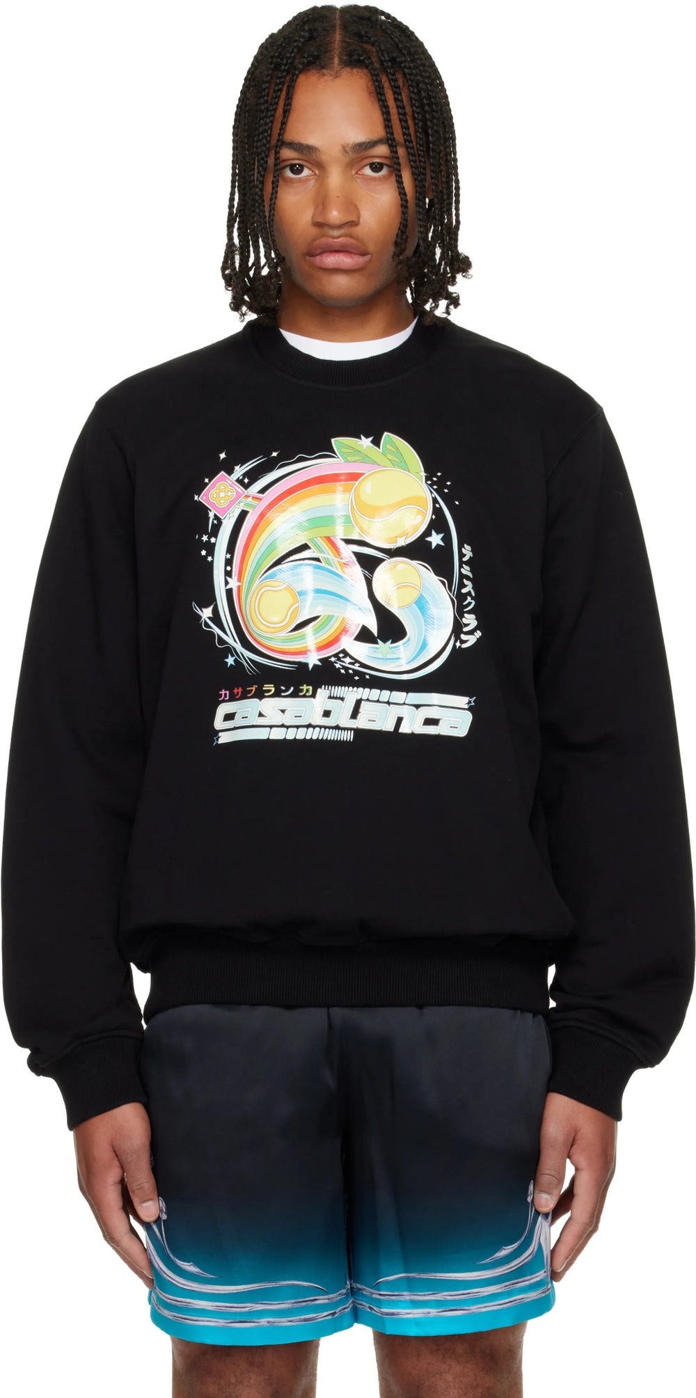 CASABLANCA - Sweatshirt Manga Tennis Ball Black - Lothaire