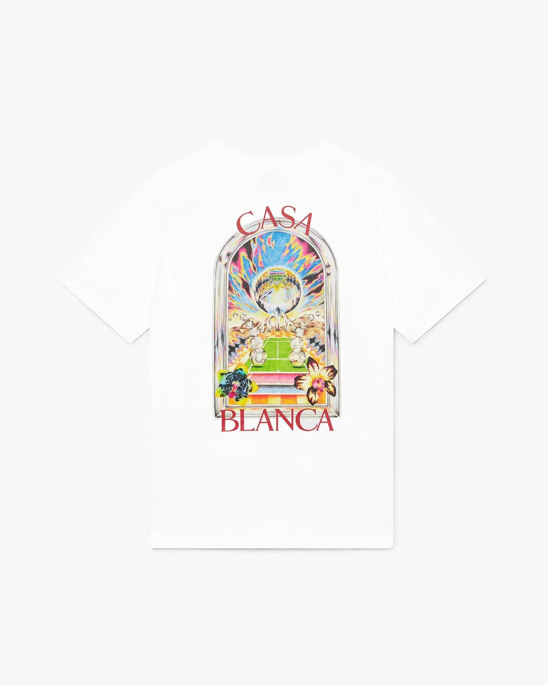 CASABLANCA - T-Shirt à manches courtes blanc Tennis Landscape - Lothaire