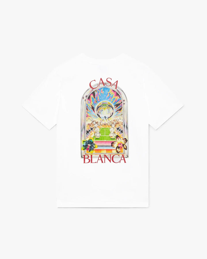CASABLANCA - T-Shirt à manches courtes blanc Tennis Landscape - Lothaire