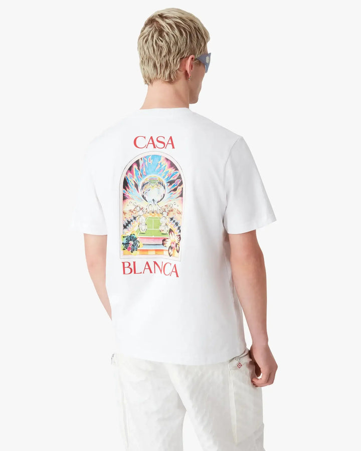 CASABLANCA - T-Shirt à manches courtes blanc Tennis Landscape - Lothaire