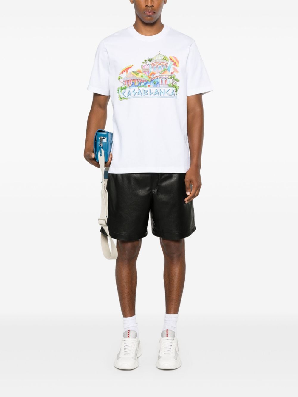 CASABLANCA - T-shirt blanc the road to knowledge - Lothaire