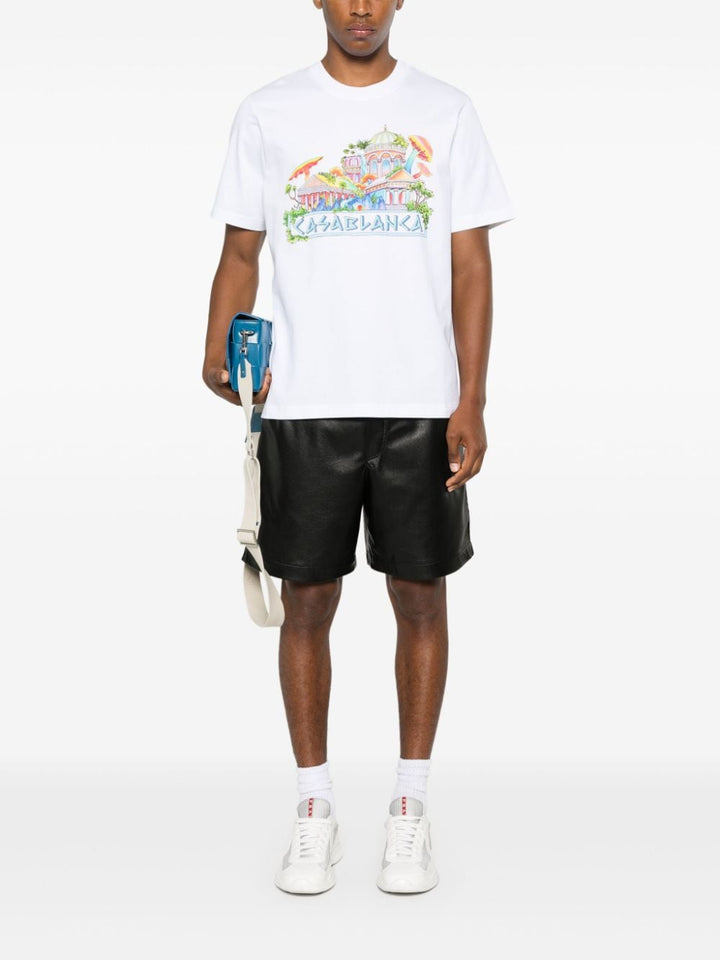 CASABLANCA - T-shirt blanc the road to knowledge - Lothaire