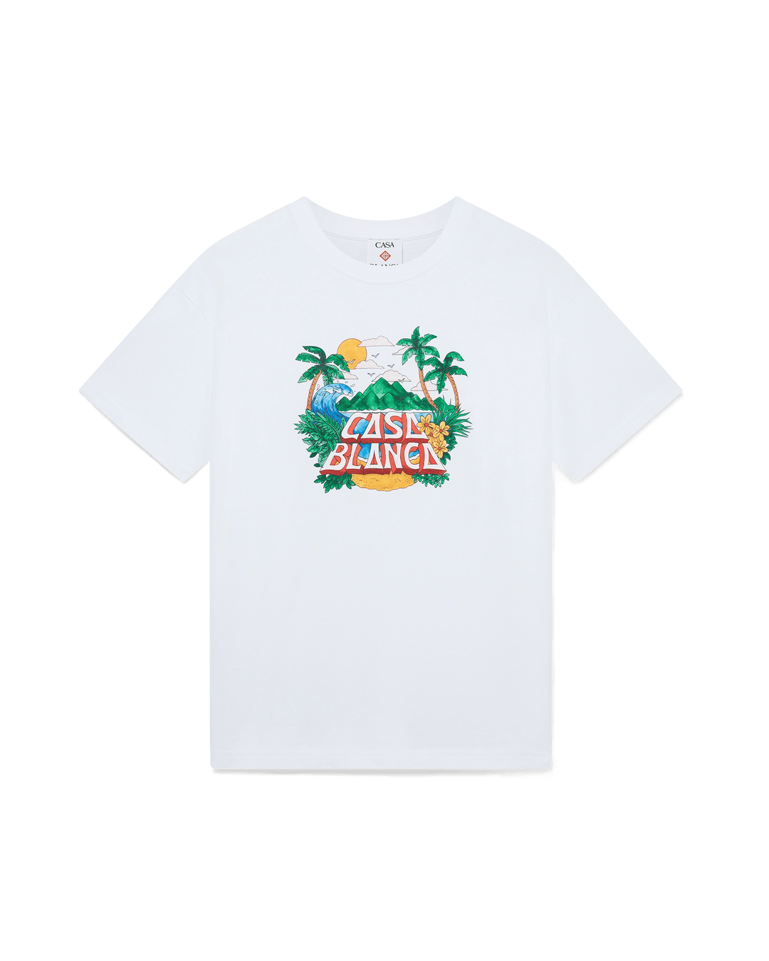 CASABLANCA - T - SHIRT CASA BEACH WAVE Blanc - Lothaire