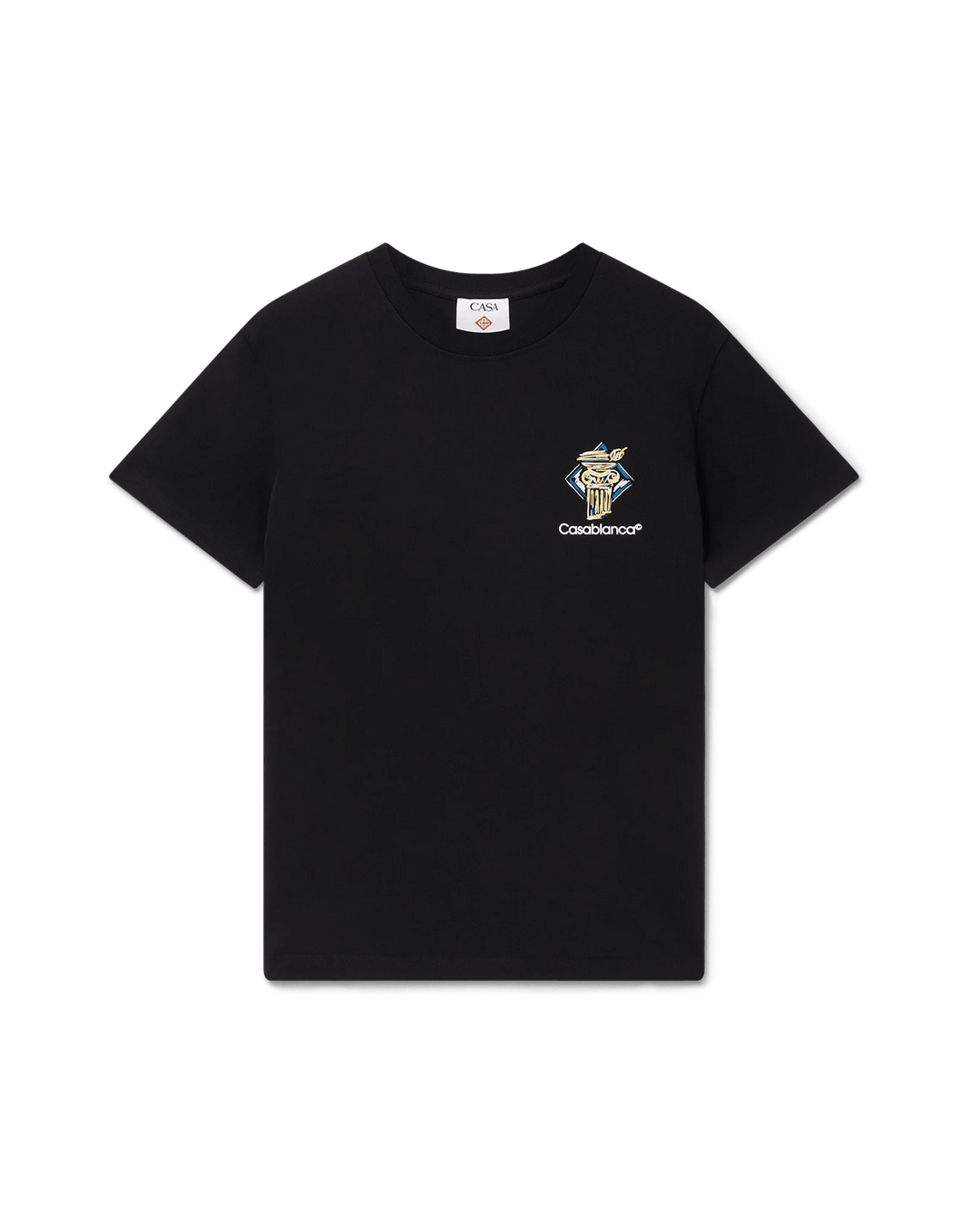 CASABLANCA - T - SHIRT COLONNE DE DIAMANTS Noir - Lothaire