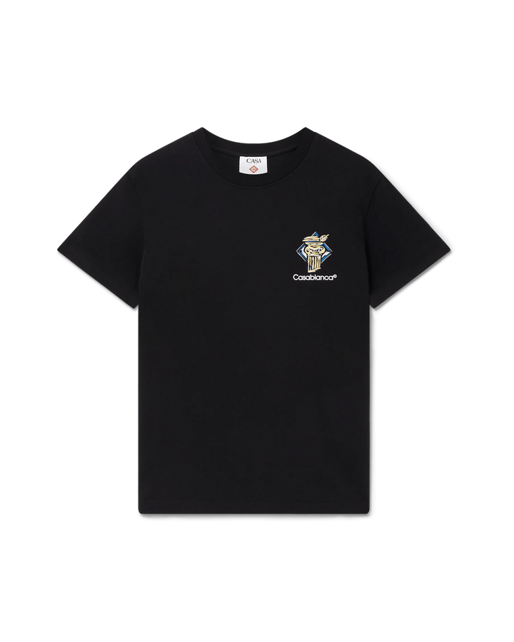 CASABLANCA - T - SHIRT COLONNE DE DIAMANTS Noir - Lothaire