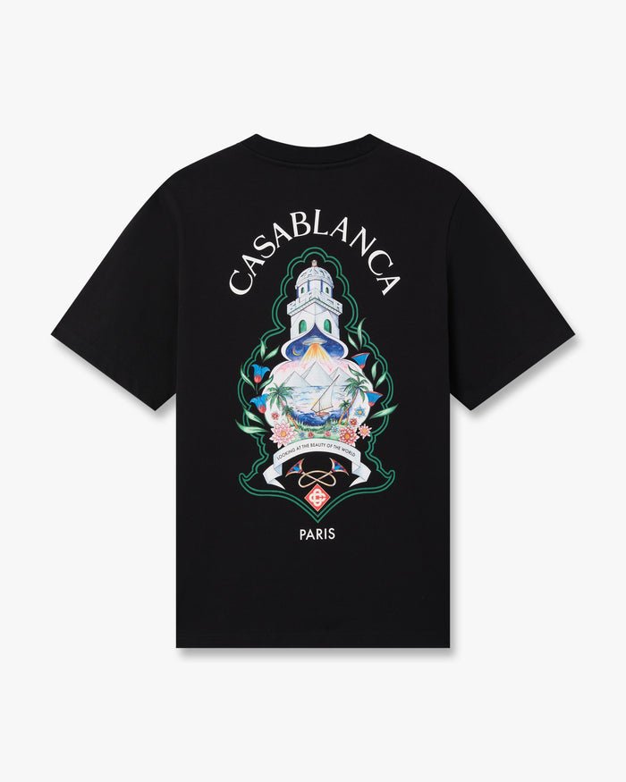 CASABLANCA - T-shirt Hotel Emblem Noir - Lothaire