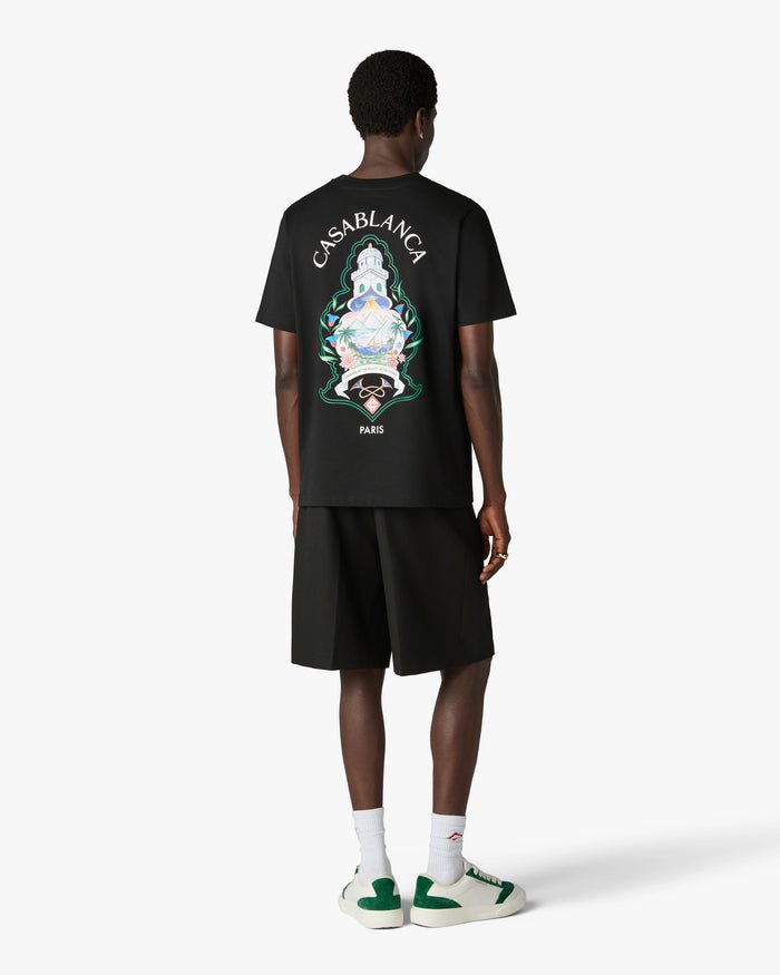 CASABLANCA - T-shirt Hotel Emblem Noir - Lothaire