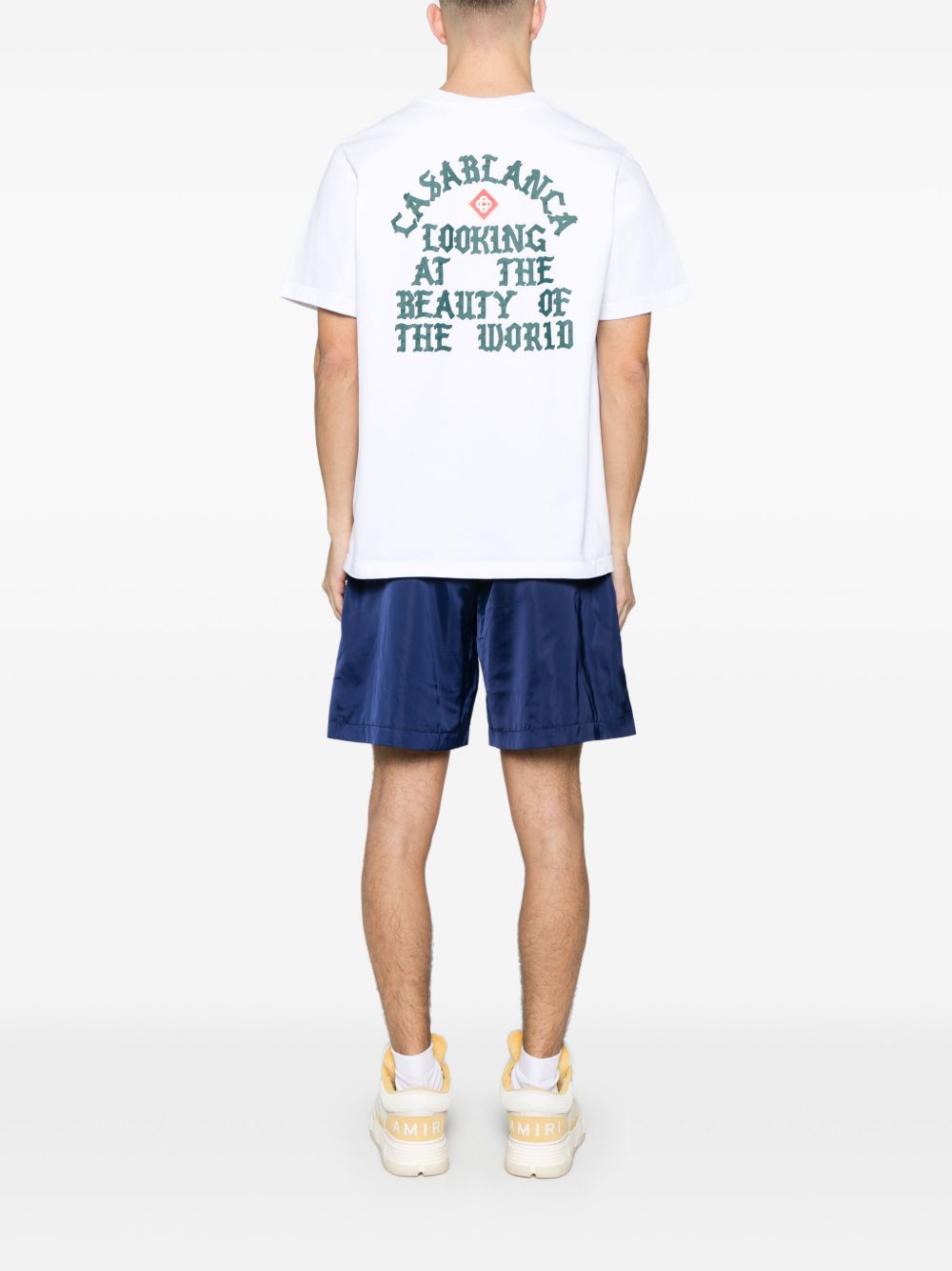 CASABLANCA - t-shirt Looking At The Beauty Of The World blanc - Lothaire