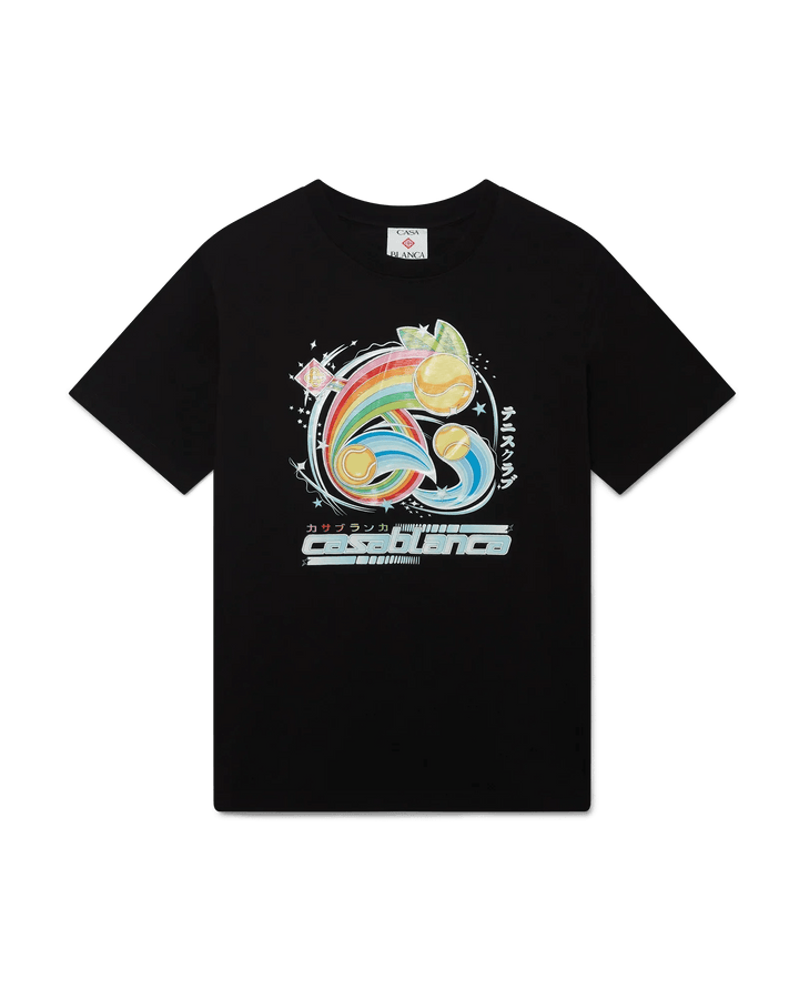 CASABLANCA - T-shirt manches courtes Manga Tennis Ball noir - Lothaire