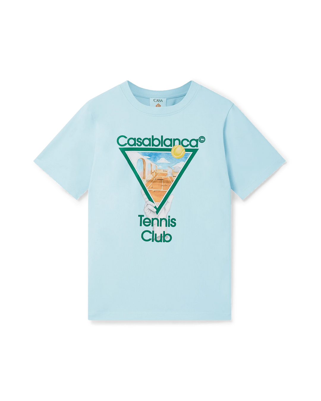 CASABLANCA - T - SHIRT MÉTAPHYSIQUE AVEC ICÔNE DU TENNIS Bleu - Lothaire