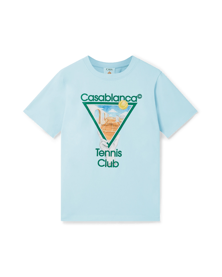 CASABLANCA - T - SHIRT MÉTAPHYSIQUE AVEC ICÔNE DU TENNIS Bleu - Lothaire