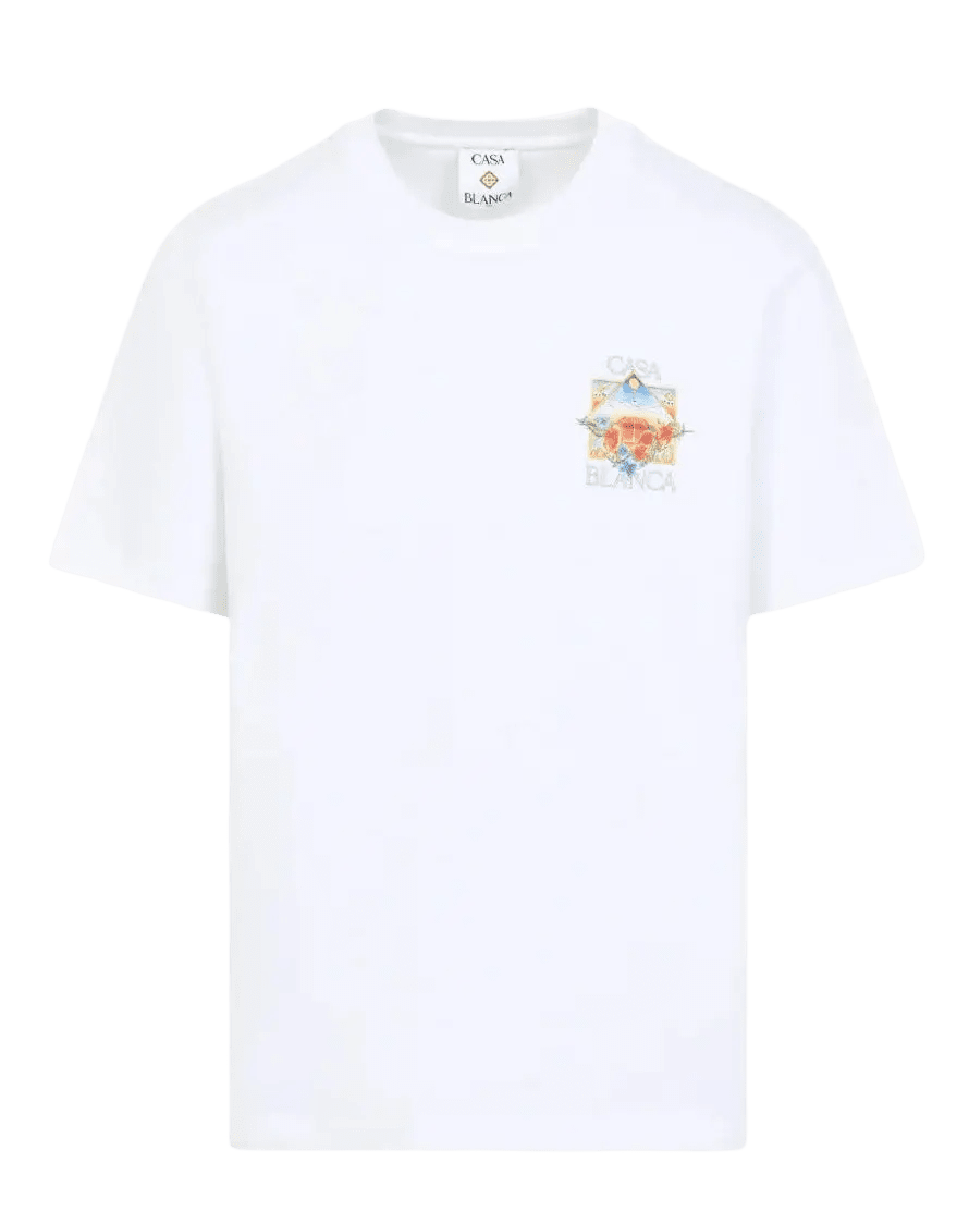 CASABLANCA - T-Shirts à Fleurs Blanc - Lothaire