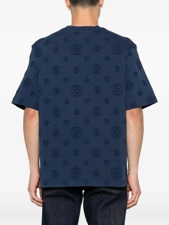 CASABLANCA - T-Shirts à motif monogrammé Bleu Marine - Lothaire