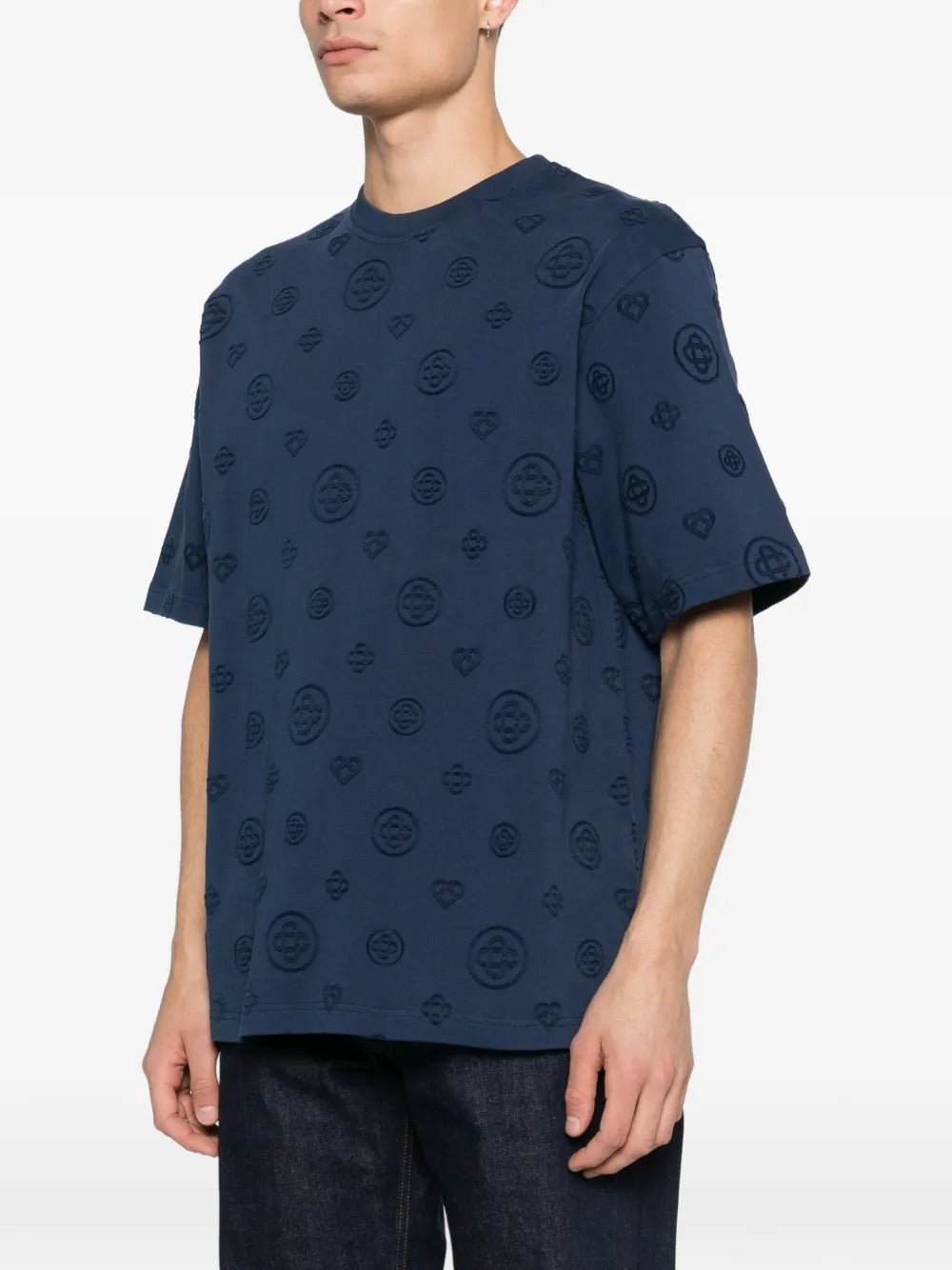 CASABLANCA - T-Shirts à motif monogrammé Bleu Marine - Lothaire