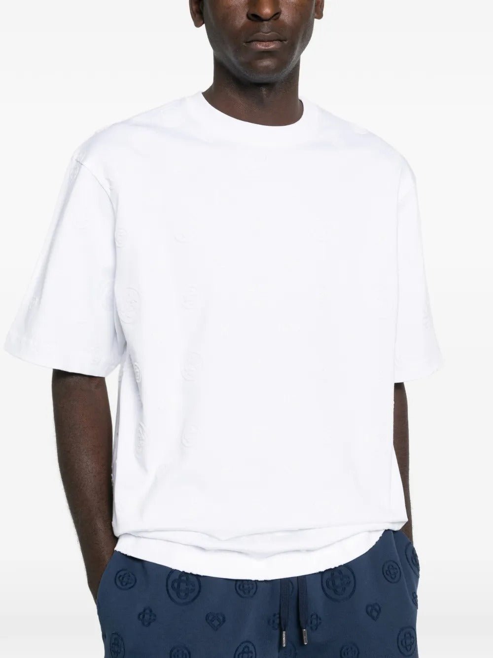 CASABLANCA - T-Shirts à Motif Zigzag Blanc - Lothaire