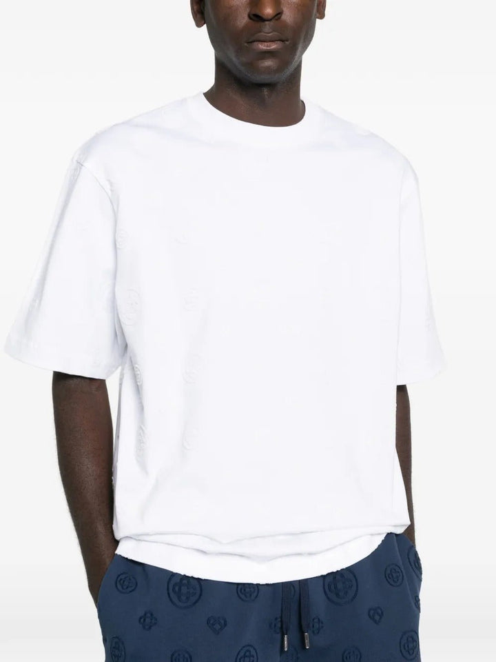 CASABLANCA - T-Shirts à Motif Zigzag Blanc - Lothaire