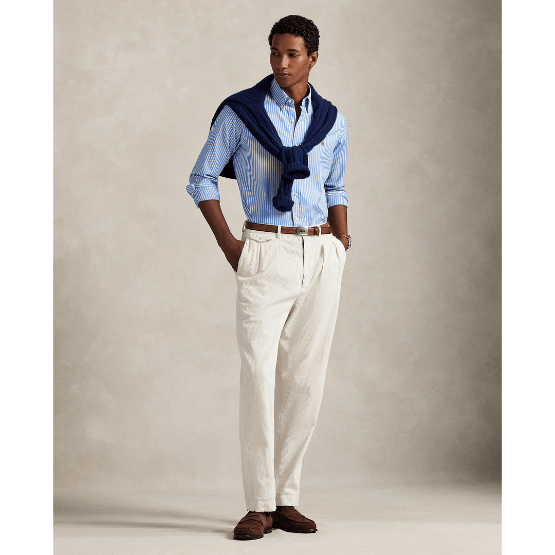 Chemise Oxford en jersey Island Blue - Lothaire
