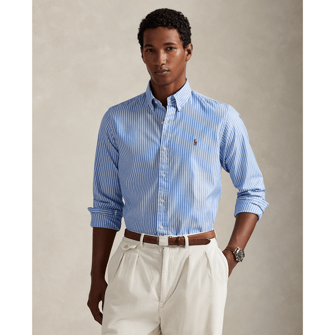 Chemise Oxford en jersey Island Blue - Lothaire