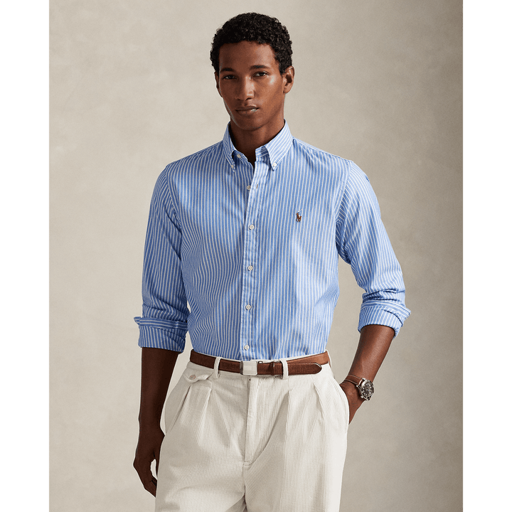 Chemise Oxford en jersey Island Blue - Lothaire