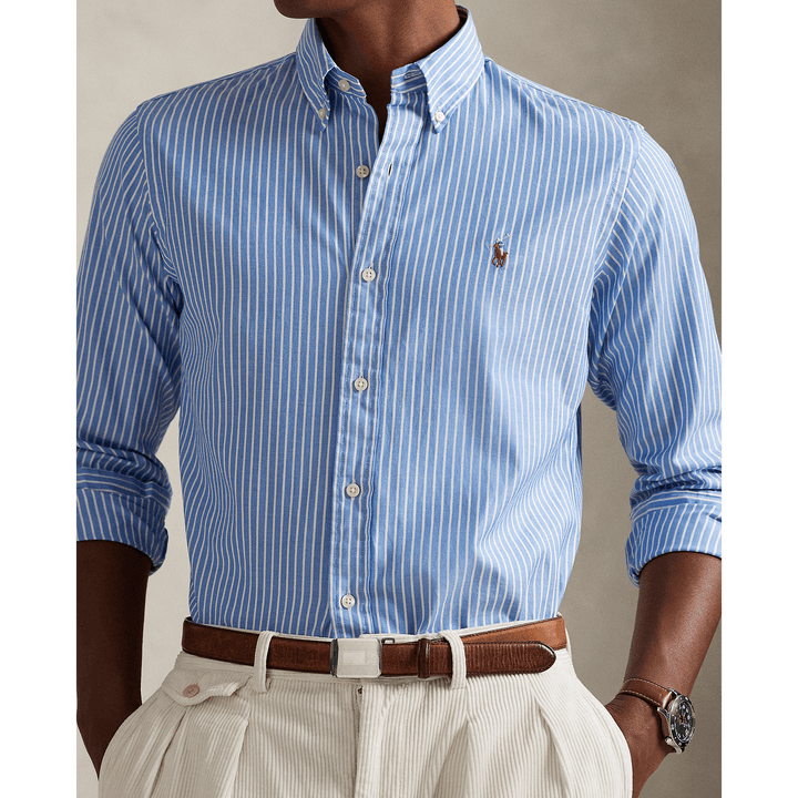 Chemise Oxford en jersey Island Blue - Lothaire