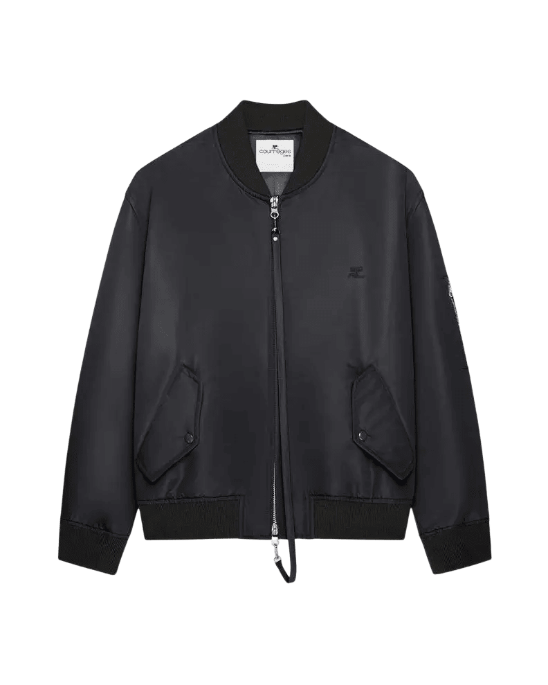 COURREGES - Bomber en Nylon Noir - Lothaire