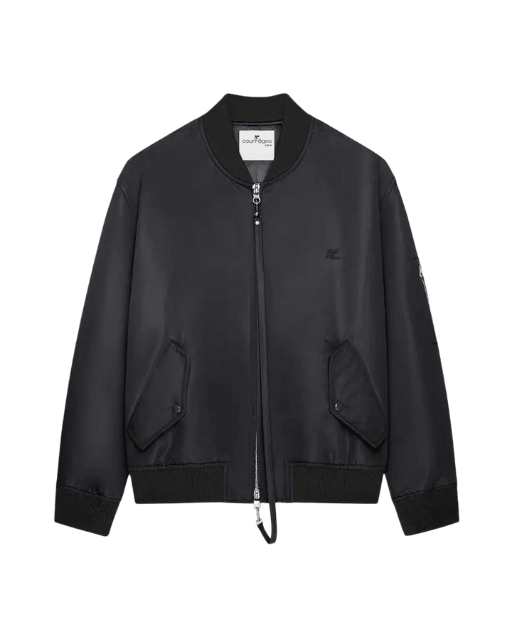 COURREGES - Bomber en Nylon Noir - Lothaire