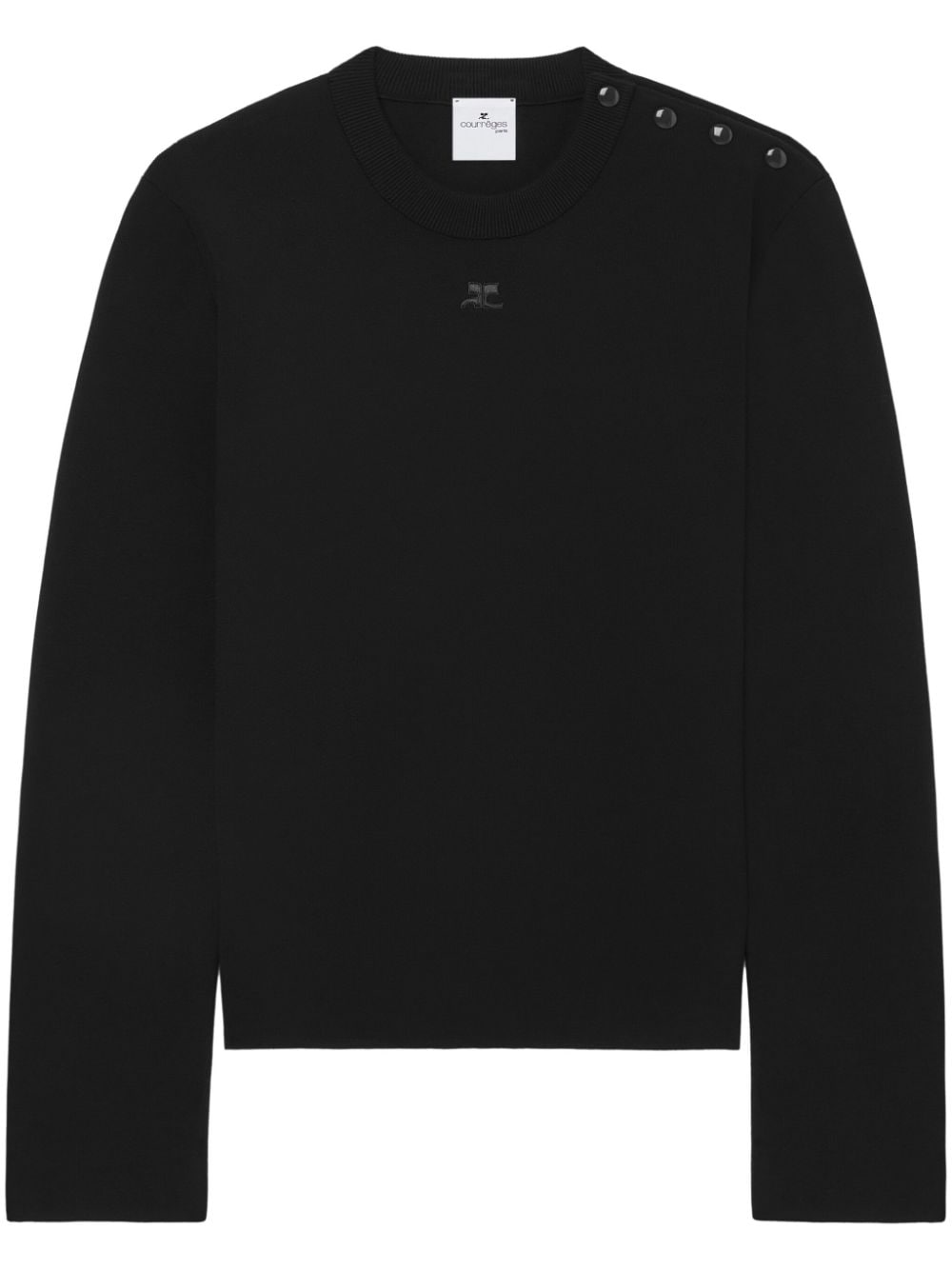 Courrèges - Pull black logo brodé - Lothaire