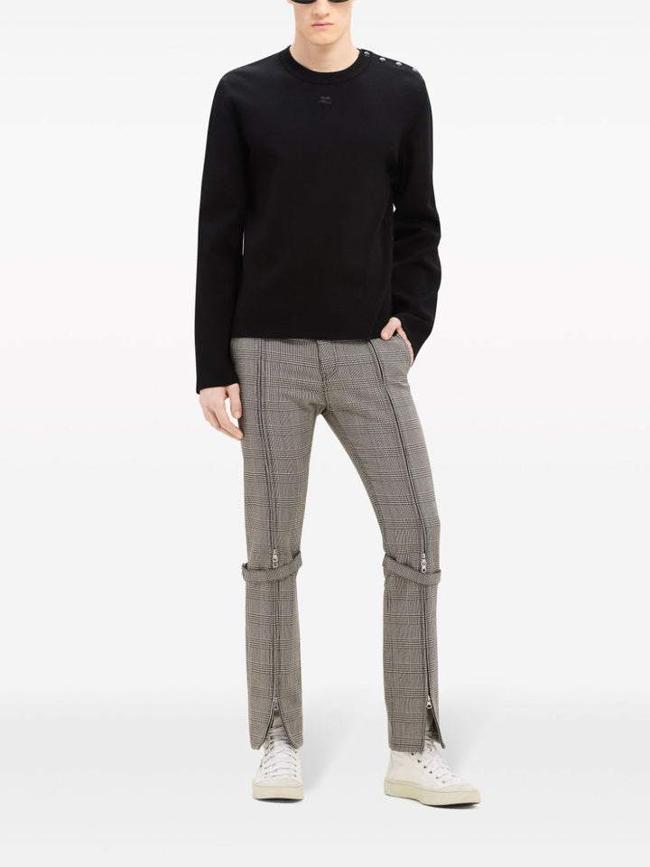 Courrèges - Pull black logo brodé - Lothaire