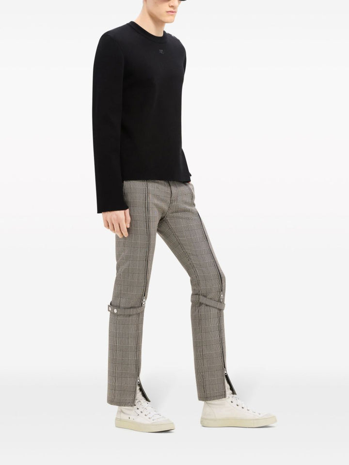 Courrèges - Pull black logo brodé - Lothaire