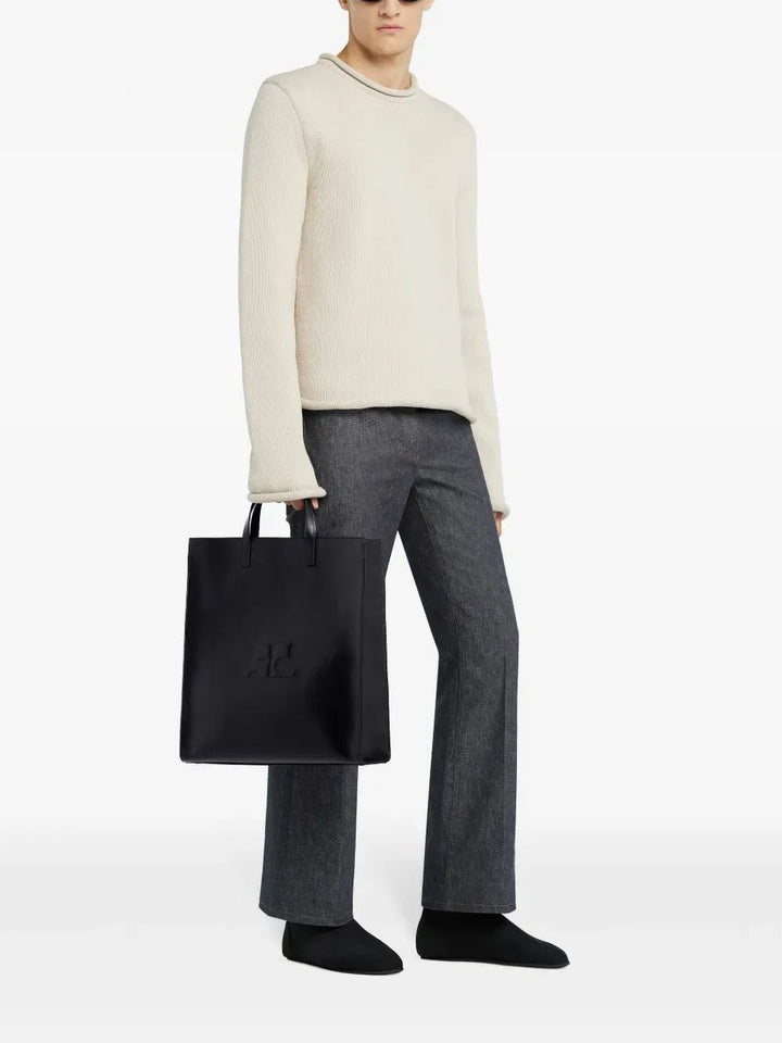 Courrèges Sac à main AC en cuir noir - Lothaire