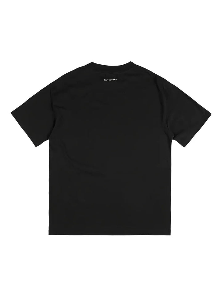 COURREGES - t-shirt à logo brodé noir - Lothaire