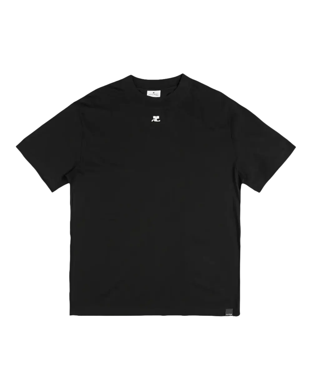 COURREGES - t-shirt à logo brodé noir - Lothaire